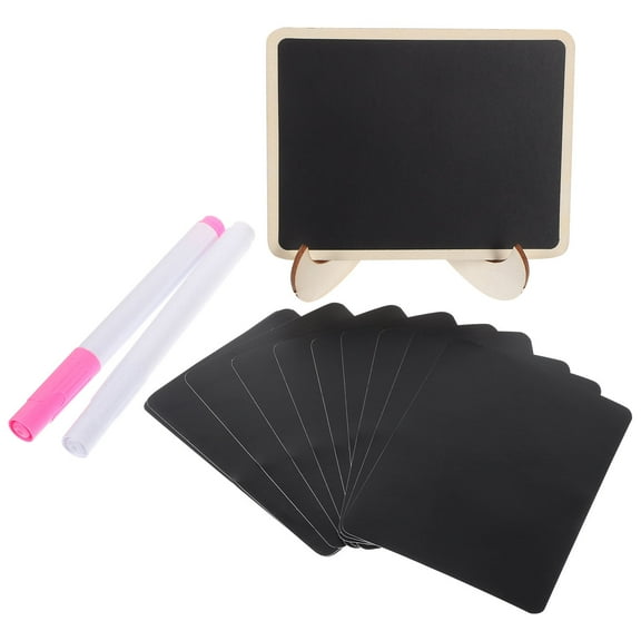 WHAMVOX 1 Set Mini Chalk Boards Signs Black Wood Rectangular for Memo Display Erasable Reusable Home Decor