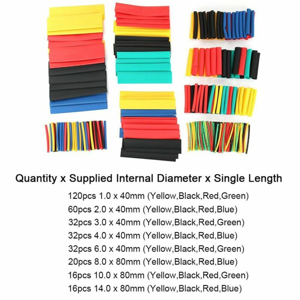 Assorted Heat Shrink Tube Crimp Connector Spade Set Electrical Wire Terminals Fangkenuo