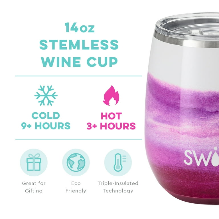 Swig Life 14oz Insulated Wine Tumbler with Lid | 40+ Pattern Dreamsicle