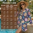 thumbnail image 5 of Renewold Beach Cover Ups for Women Breathable Bikini Coverups with Pockets Casual Button Down Shirts for Women Long Shirt Bathing Suit Cover Up Vacation Resort Wear, Ethnic Floral Print, L, 5 of 7