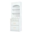 thumbnail image 4 of Modern Kitchen Cabinet, 83.7inch Tall, White With Faux Marble Countertop, 5 Drawers And Adjustable Shelf, 2 For Space Efficient Home High Cupboard, Marble-like Top, Function Decor Enhancement, 4 of 7