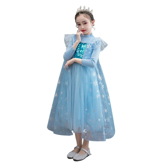 Costume de Princesse de Neige pour les Filles Costume d'Automne et d'Hiver pour les Tout-Petits Habiller Halloween Anniversaire Cosplay