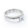thumbnail image 3 of 1.5 Carat Princess Cut Lab Grown Diamond Bridal Set in 18K White Gold over Silver, 3 of 6
