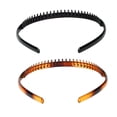 thumbnail image 4 of CNEJRHG Women's Men's Plastic Teeth Headbands Wavy Hair Band Non Slip Head Hoop Comb for Daily Formal Dress up wear Brown, 4 of 4