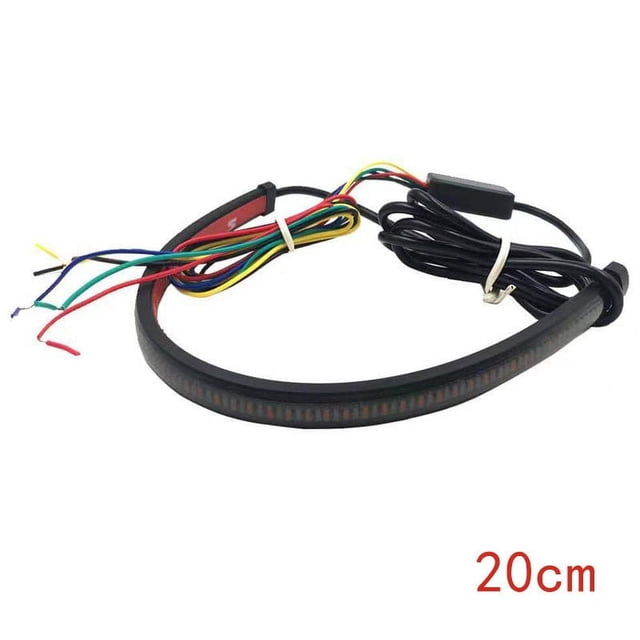 Yimiti Feu d'Arrêt Flexible Led pour Moto 20Cm Feu Arrière de Moto, Tube Noir