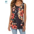 thumbnail image 5 of Deago Women's Plus Size Flowy Tank Tops Summer Sleeveless Loose Fit Pleated Tunic Shirts, 5 of 7