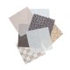 thumbnail image 2 of Moyic 7 unids/set 25x25cm impreso algodón tela cuadrados paquete acolchado Scrapbooking costura artesanía DIY tela gris Tela de costura y artesanía, 2 of 6