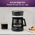 thumbnail image 2 of Mr. Coffee 5-Cup Programmable Coffee Maker Black: Drip Coffee Machine, Electric, Dishwasher-Safe, Paper Filter, 25 oz Capacity, 2 of 6