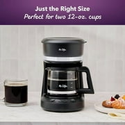 Mr. Coffee 5-Cup Programmable Coffee Maker Black: Drip Coffee Machine, Electric, Dishwasher-Safe, Paper Filter, 25 oz Capacity
