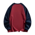 thumbnail image 5 of Umfun Men's & Big Men's Raglan Sleeve Crewneck T-Shirt Long Sleeve Casual Color Block Top Soft Breathable Sporty Basic Tee for Gym Running Daily Wear Autumn, 5 of 9
