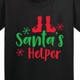 thumbnail image 4 of Inktastic Santa's Helper, Elf Shoes, Snowflakes, Christmas Youth T-Shirt, 4 of 5