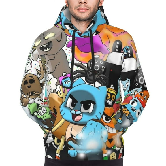 Unisex Amazing World of Gum-bal Pullover Hoodies 3D Print Novelty Sweatshirts Hoodie with Pocket for Men Women
