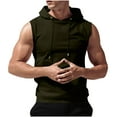 thumbnail image 3 of Aofany Men's Athletic Sleeveless Hoodie Workout Hooded Tank Top Bodybuilding Muscle Cut Off T-Shirt, 3 of 8
