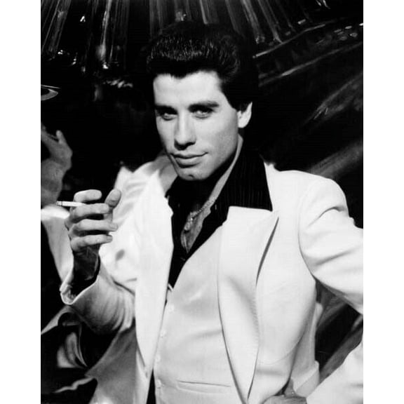 John Travolta iconic white suit with cigarette Saturday Night Fever 24x30 poster