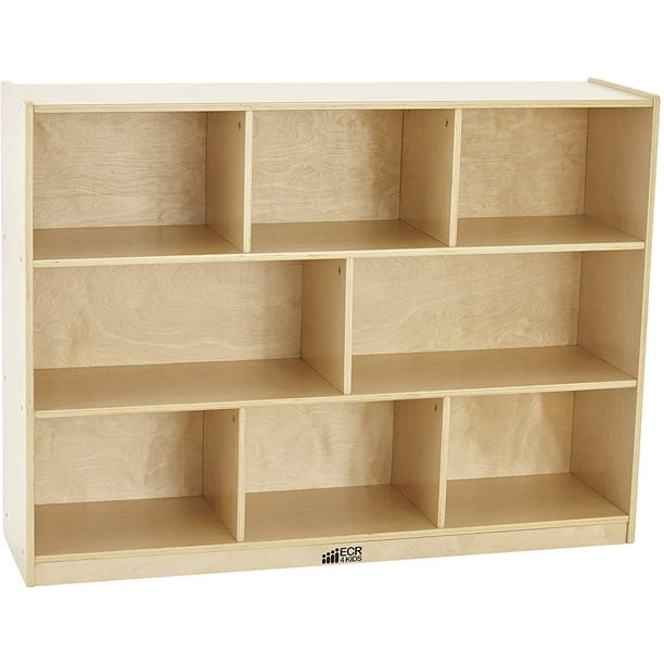 Ecr4kids Birch 5 Section Classroom Furniture Storage Cabinet With Casters Homeschool Preschool Mobile Organizer Shelf Walmart Com Walmart Com