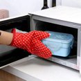 thumbnail image 4 of 4 Pack Oven Mitts,pot Holders Glove,baking Gloves Oven Mitts Pot Holders,suitable For Cooking-red, 4 of 5