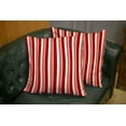 thumbnail image 5 of Set of 2 Red White Striped Candy Cane Background Pattern Throw Pillow Covers 18X18 Inch Decorative Pillow Cases for Couch Bedroom Living Room, 5 of 6