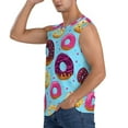 thumbnail image 3 of Bingfone Donuts Pattern Men's Tank Tops Workout Sleeveless Tee Shirts Running Beach Tanks for Men-Medium, 3 of 8