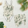 thumbnail image 5 of Jiueut Green Leaf Print Girls Bathing Suit for Summer Party One Piece Swimsuits with Mesh Cover Up Pool Cut Out Beach Outfits, 5 of 7