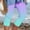 Mint Green, variant on High Waisted Womens Leggings Beach Plus Size Yellow Soft Yoga Pants Swim Gradient 7/8th Leggings
