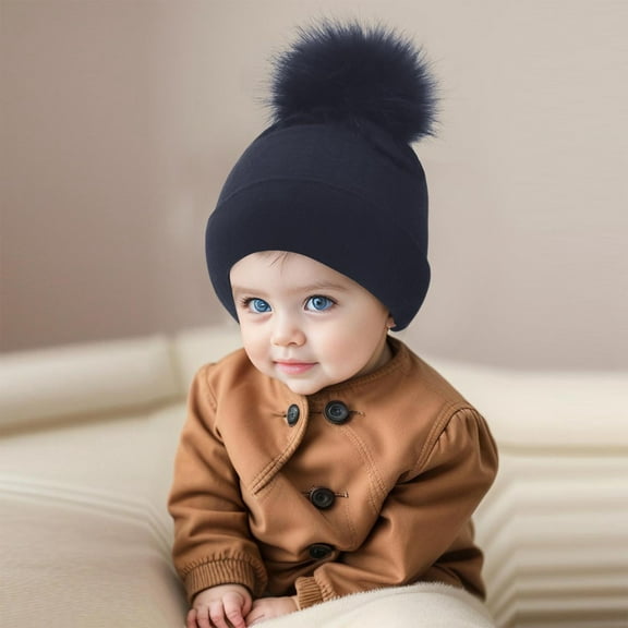 Baby Boy Beanie Children Soft Warm Knit Hat Cap for New Year Toddler Winter Hat 1-2 Years