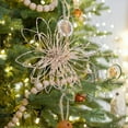 thumbnail image 4 of Adorno colgante para árbol de Navidad, decoración navideña, purpurina decorativa, fiesta Flor de champán, 4 of 7