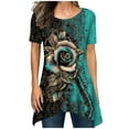 thumbnail image 1 of Birdeem T-Shirt d'Été Décontracté Confortable Imprimé Aguichant Col Rond Manches Courtes pour Femmes, 1 of 6