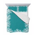 thumbnail image 7 of Quilts Twin-XL Size Bedding Set, Aqua Coastal Coral Lightweight Quilted Comforter, White Ocean Marine Sea Nautical Beach Reversible Bedspread Coverlet with Pillow Covers for All Season, 68" x 98", 7 of 7