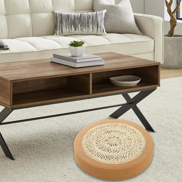 Tatami Floor Mat Floor Seat Cushion Round Japanese Style Ottoman