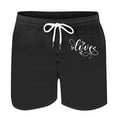 thumbnail image 4 of lcziwo Beach Shorts for Men Valentine's Day Big and Tall Short Pants Summer Fashion Dog Paw Heart Print Swim Trunks Casual Drawstring Sports Shorts with Pockets Todays Daily Sales Black XXL, 4 of 5