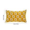 thumbnail image 2 of Funda de almohada floral con bordado estéreo, 1 paquete, algodón, amarillo, 45x45cm/17,71x17,71in o 35x50cm/13,77x19,68in, funda de cojín de sofá decorativa con cremallera invisible para salón, 2 of 5