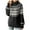 Black, variant on Viikei Christmas Sweaters for Women Plus Size Fashion Women Long Sleeve Leoaprd Print Patchwork Knitted Warm Sweater
