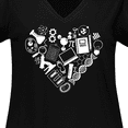 thumbnail image 4 of Inktastic Science Heart Beaker, Book, DNA and Microscope Women's Plus Size V-Neck T-Shirt, 4 of 5