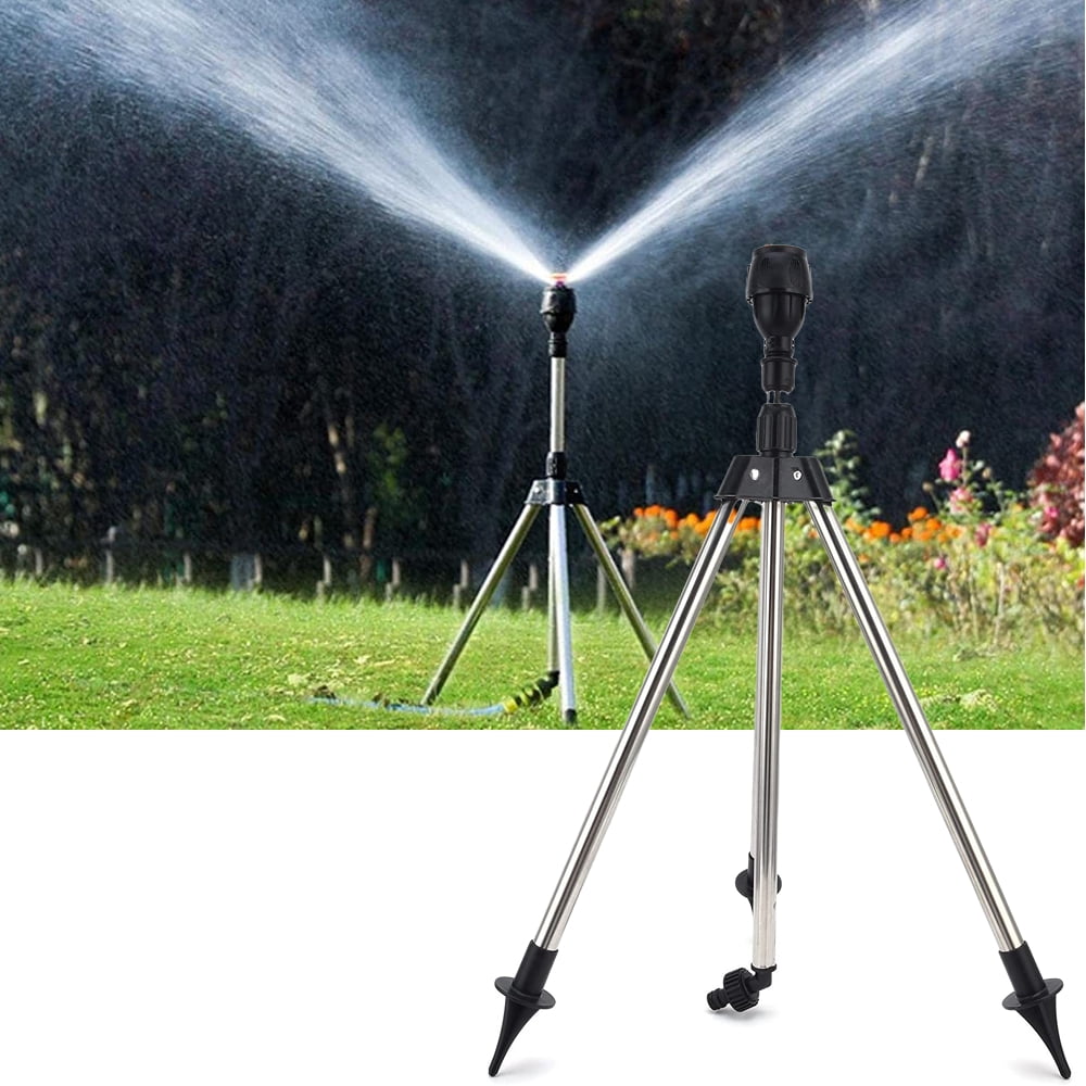 Upgraded Rotating Tripod Sprinkler,360Degree Automatic Rotating