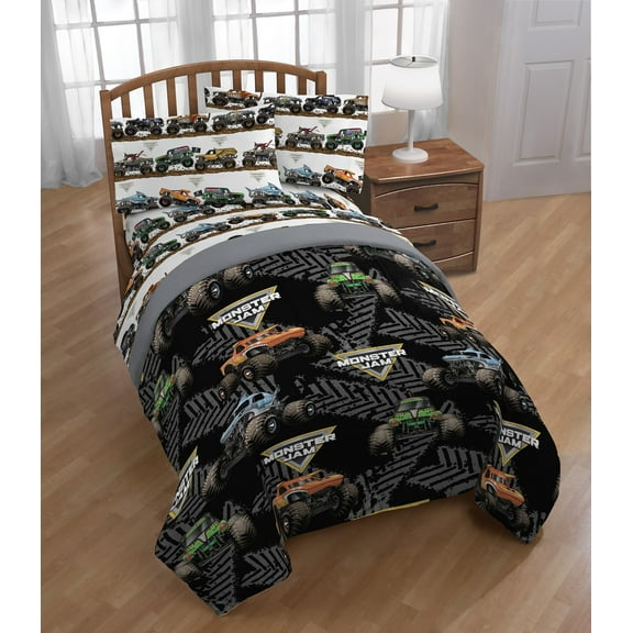 Monster Jam Tracks Full Bed Set