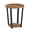 Honey Brown and Ink Black, variant on End Table, Round Side Table with Storage Shelf, Rustic Brown and Black
