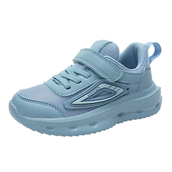 Otqutp Kids Boys and Girls Spring Summer and Autumn Mesh Breathable Adjustable Shoelaces Medium and Large Children's Casual Non Slip Sports Shoes(Blue,5.5-6 Years)
