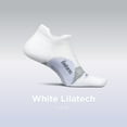 thumbnail image 3 of Feetures Elite Light Cushion No Show Tab Ankle Socks - Sport Sock with Targeted Compression - White Lilatech, L (1 Pair), 3 of 7