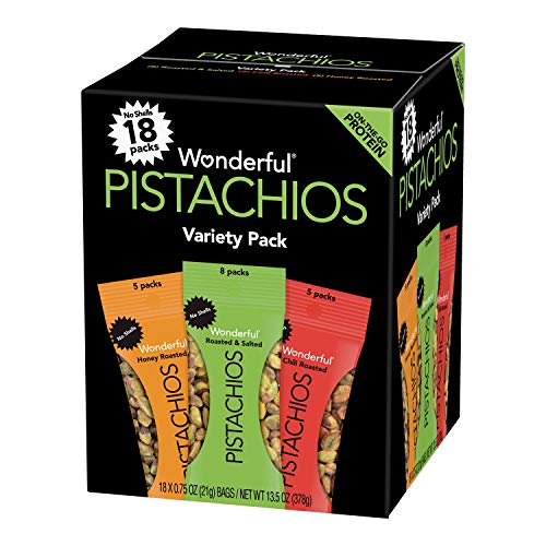 Wonderful Pistachios No Shells Variety Pack (0.75 Oz., 18 Pk.)