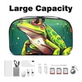 thumbnail image 3 of Frog Travel Case Charger Pouch Hard Drive Bag Cable Organizer Desk Cord Travel Organizer Waterproof Oxford Fabric Electronic Digital Accessories Storage Bag Black 5.9x9.44x3.14 in, 3 of 6