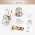 thumbnail image 6 of (3 Pack) knobelite Satin Nickel Round Entry Door Knobs Keyed Alike, Exterior/Interior Door Handles Bedroom Bathroom/Front/Offic Doors, Door Lock with Locks and 3 Combo Keys Lock Security, 6 of 6