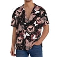 thumbnail image 1 of Fotbe Butterfly Camisa Estampada de Manga Corta para Hombre, Casual de Verano, Estilo Playero, Sin Arrugas-4X-Large, 1 of 5