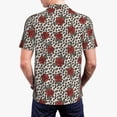 thumbnail image 4 of Daiia Leopard Print Rose Pattern Men’s Polo Shirts,Solid Deck Shirt,Classic Fit, Breathable Cotton Polo for Casual and Sport Wear-Large, 4 of 9