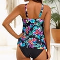 thumbnail image 3 of PMVFHDE Plus Size Swimsuit For Women Flowy Printed Tankini Top With Adjustable Straps And Matching Full Coverage Bottoms, 3 of 4