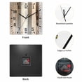 thumbnail image 2 of Brown Grey Wooden Wall Clock Silent Non Ticking, Abstract Neutral Textured Modern Minimalist Square Wall Clocks Battery Operated, Decor Clock for Home Office, Living Room, Kitchen, 12 Inch, 2 of 9