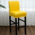 thumbnail image 5 of Dowbom Leather Bar Stool Cover Stretch Pub Counter Stool Chair Slipcover Water Resistant, 5 of 8