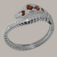 thumbnail image 2 of LBG British Made Real 10k White Gold Natural Garnet Womens Band Ring - 33 size options - Size 6.25, 2 of 6