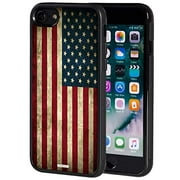 Étui pour iPhone 7, étui pour iPhone 8, étui de protection arrière en TPU en silicone antichoc mince AIRWEE Slim pour Apple iPhone 7 (2016) / iPhone 8 (2017) 4,7 pouces, rétro Vintage Old USA drapeau