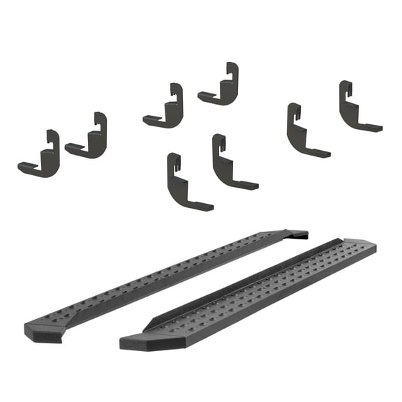 ARIES 2055541 RidgeStep Black Steel 6-1/2 x 91-Inch Truck Running Boards, Select Chevrolet Silverado, GMC Sierra 1500, 2500, 3500 HD Crew Cab Fits select: 2022 CHEVROLET SILVERADO LTD