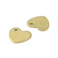 thumbnail image 2 of Ion Plating(IP) 201 Stainless Steel Charms Heart Charms Real 18K golden Plated 9x10x1mm Hole: 1.2mm, 2 of 3